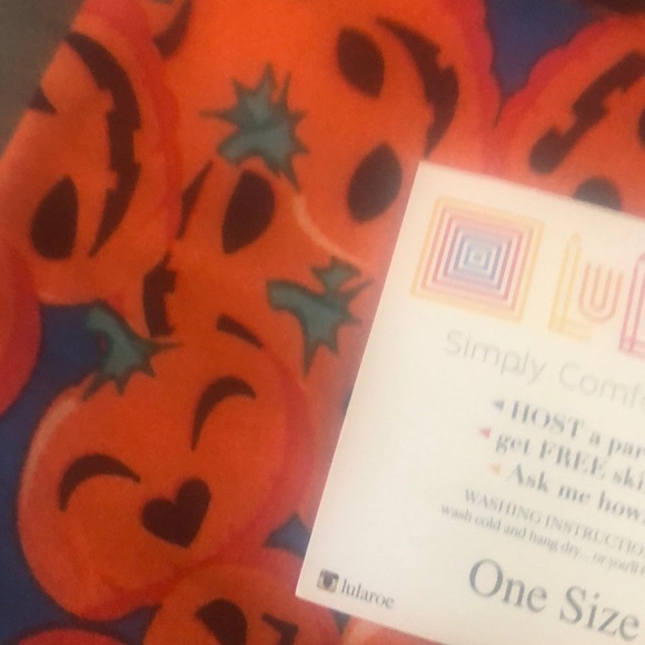 OS nwt Lularoe Pumpkins Halloween leggings - Picture 3 of 3